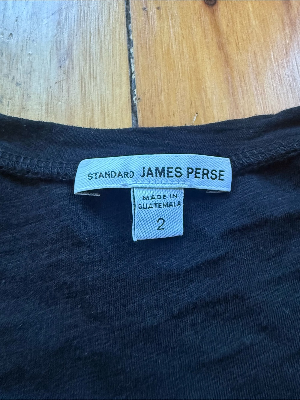 James Perse Standard Women’s Top Black V Neck T Shirt Size 2 - Picture 2 of 5
